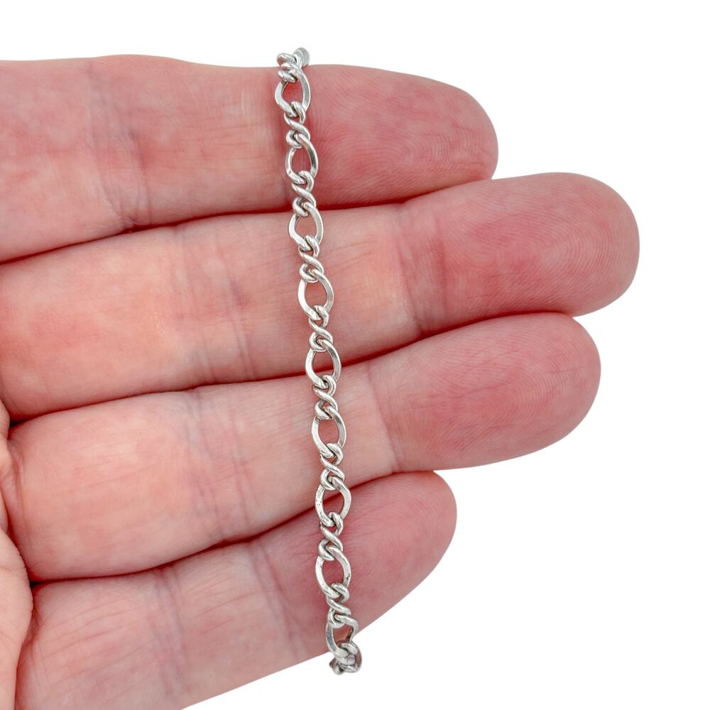 Vintage Avery Sterling Silver 925 Chain Bracelet 7"